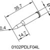 Panne à souder ERSADUR - série 102 - sans plomb - pointe fine rallongée - 0,4mm – Image 2