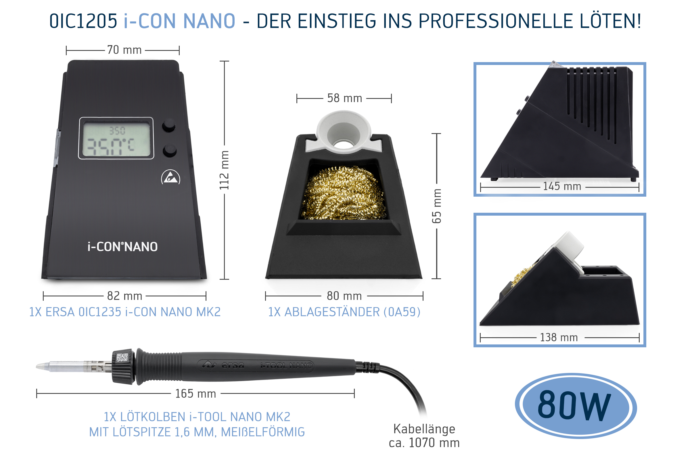 Station de soudage i-CON NANO MK2 /230V 0IC1205A – Image 4
