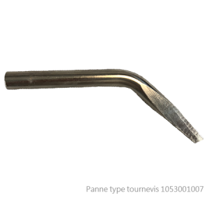 Panne Cuivre nickelé courbé type tournevis