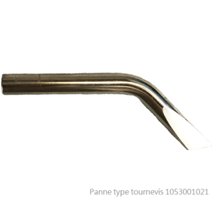 Panne Cuivre nickelé courbé type tournevis