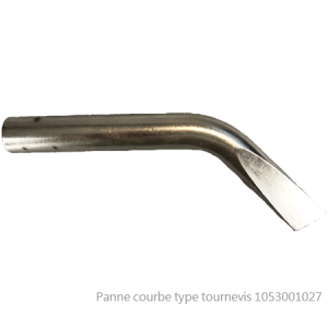 Panne Cuivre nickelé courbé type tournevis