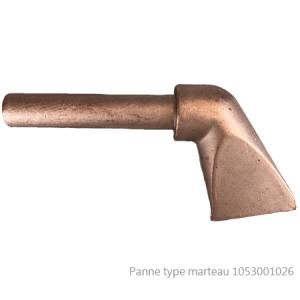 Panne Cuivre brut type marteau matricée