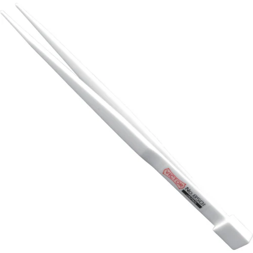 Pince à épiler entièrement en céramique - pointes : droite, carrée, dentelée. Longueur totale : 125 mm - 4,92 pouces - 8501
